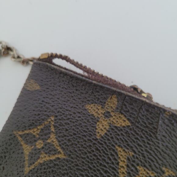 Authentic Louis Vuitton Vintage Monogram Card Key Case Brown Small Zippy Wallet - Picture 6 of 9